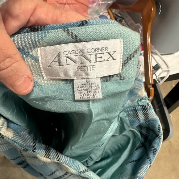 Vintage Casual Corner Plaid Wool Skirt - Picture 3 of 4